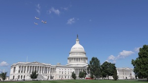 Military Aircraft Soar Above Freedom 250 Grand Prix