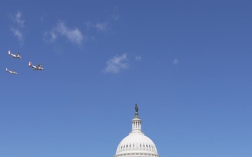 Military Aircraft Soar Above Freedom 250 Grand Prix