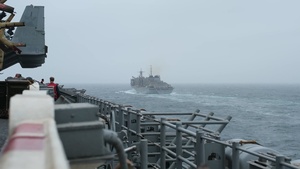USS Boxer Conducts a Replenishment-at-Sea with USNS Arctic