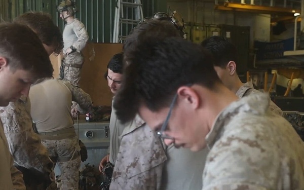 Marines Conduct Rappelling Drills Aboard USS Boxer