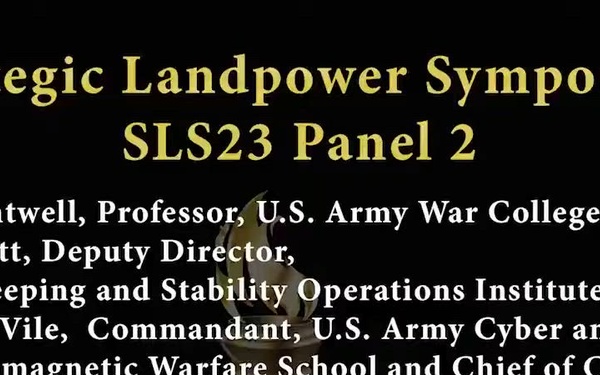 USAWC - Strategic Landpower Symposium, panel 2