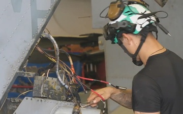 USS Boxer Conducts Aircraft maintenance