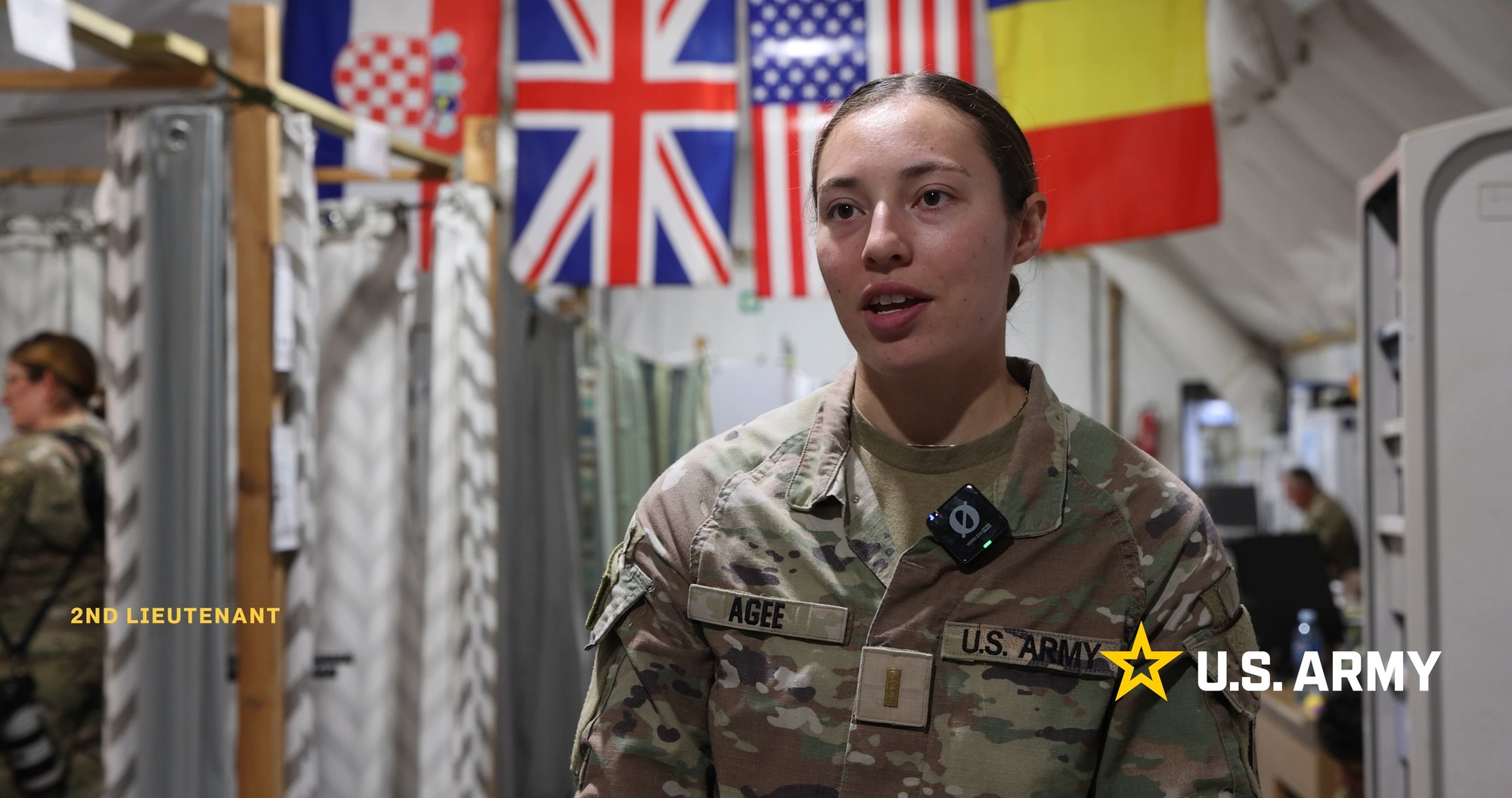 U.S. Army 2nd Lt. Daniella Agee, assigned to 2nd Battalion, 37th Armored Regiment, NATO Forward Land Forces (FLF) Battle Group-Poland, discusses the importance of a mass casualty exercise at Bemowo Piskie Training Area, Poland, Aug. 26, 2026. The NATO FLF Battle Group-Poland is one of V Corps’ ready forces in Europe, which builds vigilance, lethality, and interoperability through collaborative forums, international exercises, unit-level training, and personal relationships with allies. (U.S. Army Reserve video by Sgt. Ronald D. Bell)