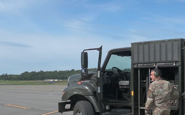 B-Roll: Marines conduct preflight checks, F-35C aircraft take off during RED FLAG-Alaska 26-3
