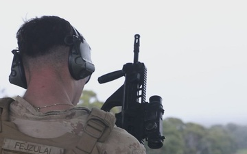 B-Roll: U.S. Marines with 1st LAR participate in live-fire range during the Coral-Balmoral Cup
