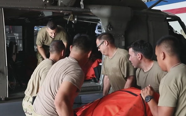 Hawaii Army National Guard Operates a Bambi Bucket in Colonel Ernesto Rabina Air Base, Capas, Tarlac, Philippines