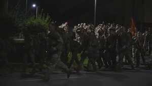 U..S Soldiers participate in the Royal Danish Air Force Ruck March