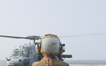 B-Roll: 11th MEU Marines, Sailors Conduct Hoist Training Aboard USS Portland