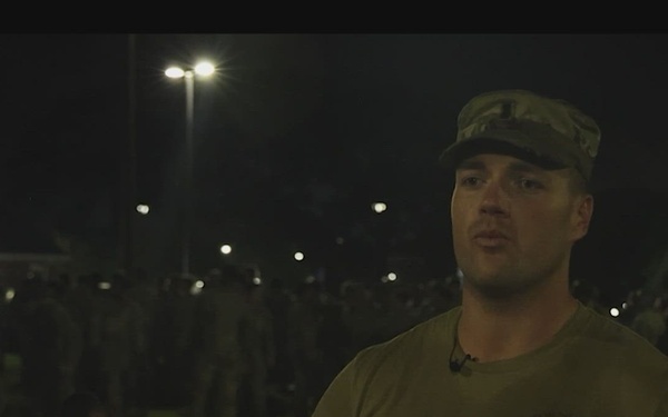 Dogface Soldiers participate in Danish Flyver Ruck March