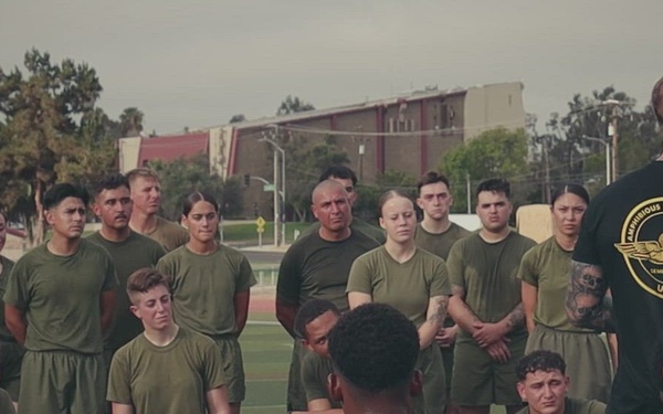 Medal of Honor Recipient Dakota Meyer Participates in PT with I MEF Marines