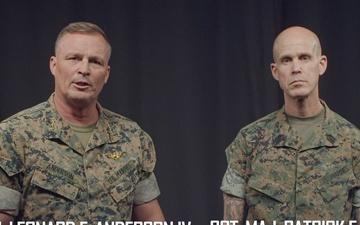 Lieutenant General Anderson introduces Sergeant Major Fay
