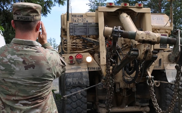 U.S. Soldiers train alongside NATO Allies in Poland on wheeled vehicle recovery techniques