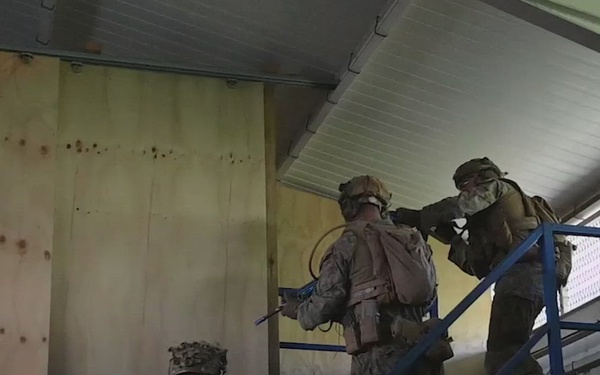B-Roll: DELAYEN 26: MRF-D Marines conduct urban combat training course