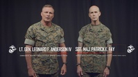 Lieutenant General Anderson introduces Sergeant Major Fay
