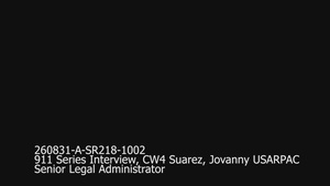 Chief Warrant Officer 4 Suarez, Jovanny 9/11 Interview