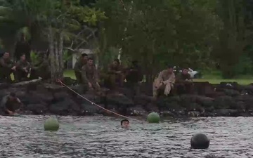 B-Roll: DELAYEN 26: MRF-D Marines conduct water obstacle course