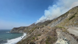 Plaskett Fire Along the Coast