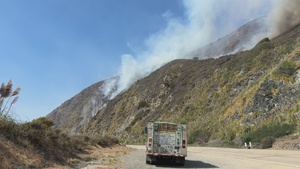 Plaskett Fire along Highway 1