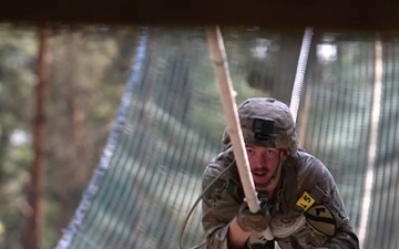 Spc. Cristopher Curiel of 1st Cavalry Division discusses the Best Squad Competition