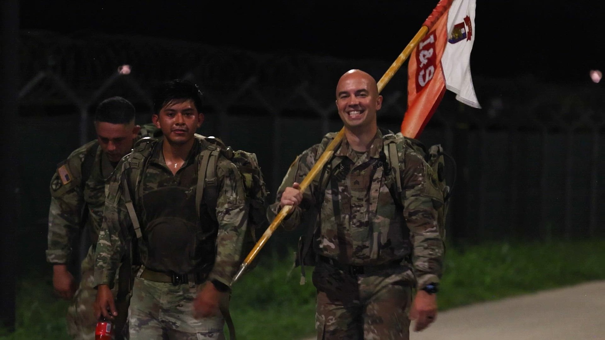 Vicenza military community members complete the 12.4 mile Danish Flyver Ruck March at Caserma Del Din, Vicenza, Italy, Aug. 28, 2026. The endurance event challenged participants while promoting physical readiness and camaraderie across the Vicenza military community. (U.S. Army video by Pfc. Cheshaon Jones)