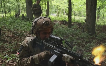 173rd Mobile Brigade Combat Team (Airborne) Soldiers engage OPFOR during Saber Junction 26-11