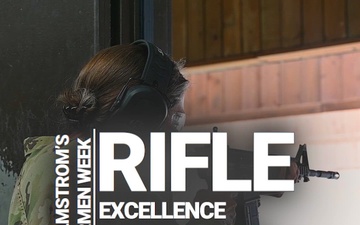 Malmstrom Airmen taking aim during Airmen’s Week rifle competition