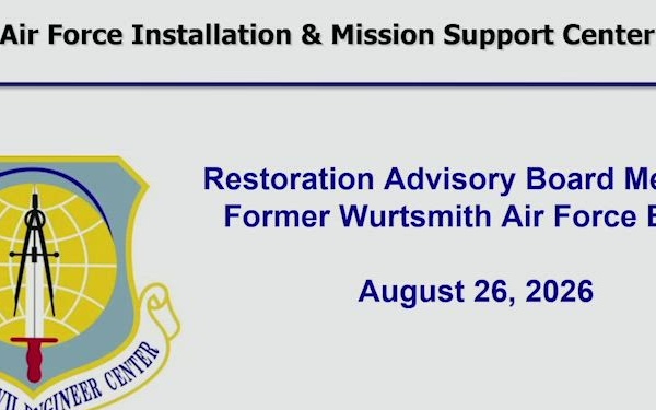 Former Wurtsmith AFB Restoration Advisory Board Meeting - Aug 26, 2026