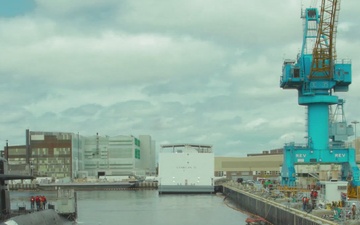 Timelapse: Daniel Webster (MTS 626) Arrives at Norfolk Naval Shipyard