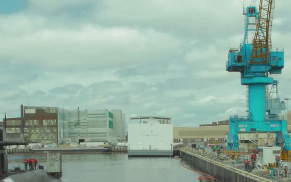 Timelapse: Daniel Webster (MTS 626) Arrives at Norfolk Naval Shipyard
