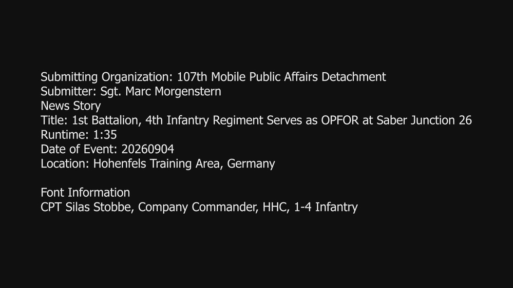 Opposing Forces Company Commander Discusses Role at...