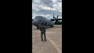 317th AW C-130J Super Hercules fly over