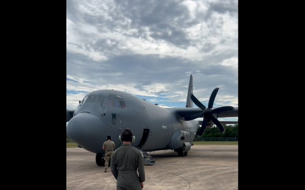 317th AW C-130J Super Hercules fly over