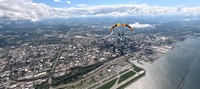 The U.S. Army Parachute Team jumps for Cleveland National Air Show