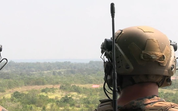 Super Garuda Shield 26: MRF-D Marines, Indonesian, Canadian and Japanese forward observers conduct joint land-strike live fire