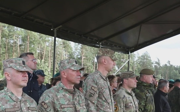 U.S. Soldiers and Allies participate in BPTA and NATO FLF Battle Group-Poland anniversary ceremony B-Roll