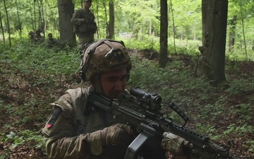 173rd Mobile Brigade Combat Team (Airborne) Soldiers engage OPFOR during Saber Junction 26