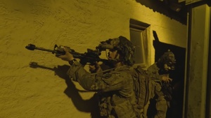 173rd Mobile Brigade Combat Team (Airborne) and 1st Battalion, 4th Infantry Regiment Soldiers engage in a simulated battle during Saber Junction 26