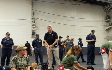 Nimitz Hosts Memorial Service for Late Expeditionary Facility Dog Capt. Poseidon