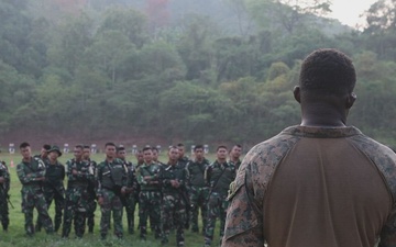 B-Roll: Super Garuda Shield: MRF-D Marines, Indonesian marines, Korean marines, Japanese soldiers perform live-fire range