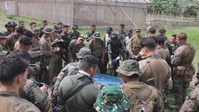 B-Roll: Super Garuda Shield: MRF-D Marines, Indonesian marines, Korean marines, Japanese soldiers perform jungle patrols