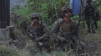 B-Roll: Super Garuda Shield: MRF-D Marines, Indonesian marines, Korean marines, Japanese soldiers conduct raid exercise