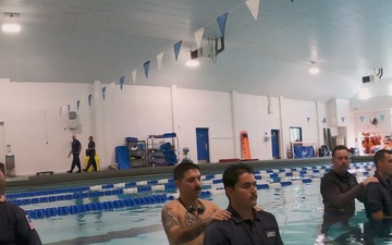 Boatswain’s Mate A-School students conduct underwater egress drills
