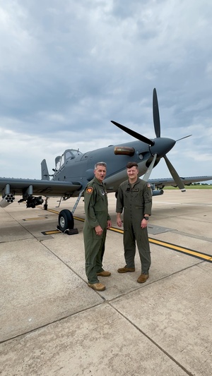 CNGB Flies OA-1K Skyraider II With 137th Special Operations Wing Pilot