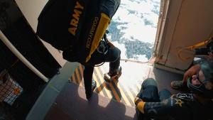 Golden Knights Soar Over Owensboro With American, POW/MIA Flags