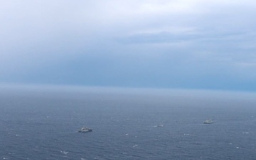 Ships sail in formation during Phoenix Express 2026