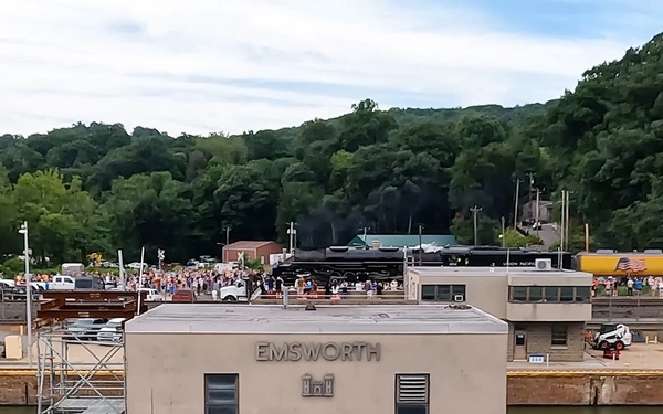 Big Boy No. 4014 at Emsworth Locks and Dams - USACE Pittsburgh District