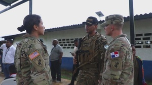 Alpha Company, 403rd Civil Affairs Battalion Water Tank Delivery to Guasimo Panama Celebration