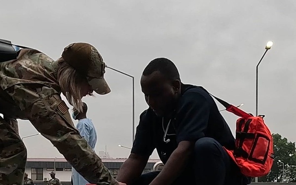 B-Roll: US, Angolan medical teams train for mass casualty response during medical readiness exercise