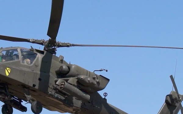 1st Air Cavalry Brigade conducts AH-64 Apache Table IV training B-roll