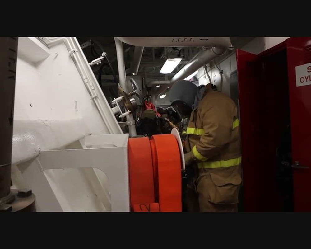 DVIDS - Video - USS Carl M. Levin conducts damage control drill